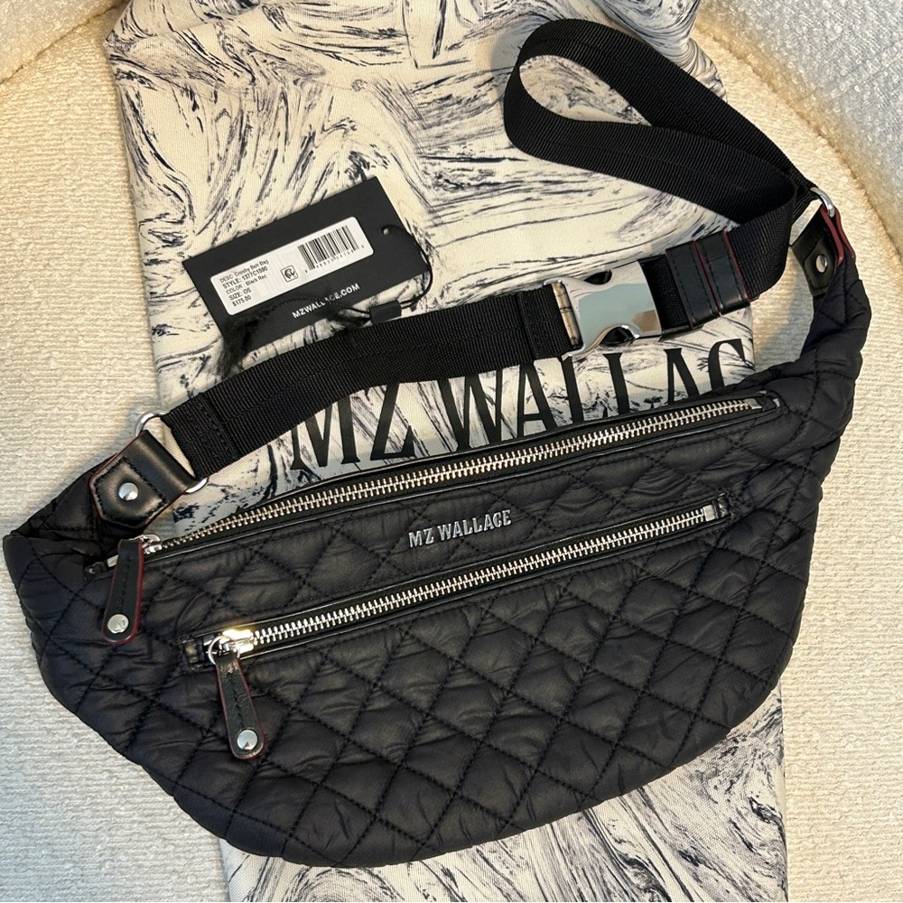 MZ Wallace Black Crosby Belt Bag